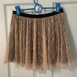 Charlotte Russe Boho Lace Layered Mini Skirt - Size M